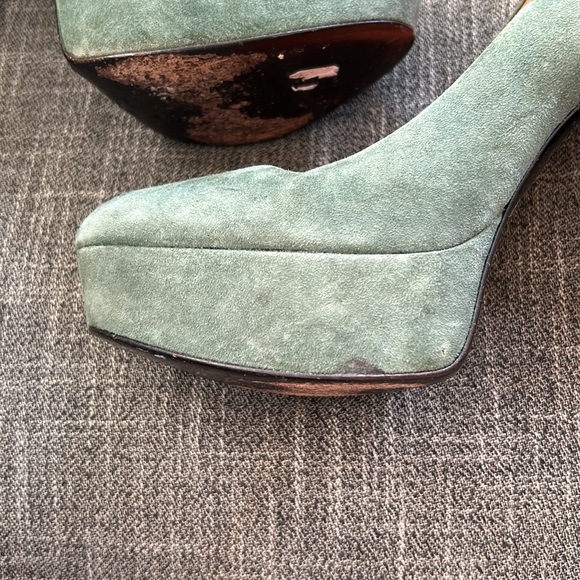 Vintage 00s Via Spiga green platforms - Picture 4 of 6